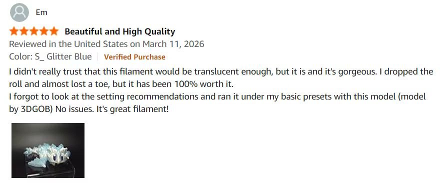 Customer review screenshot