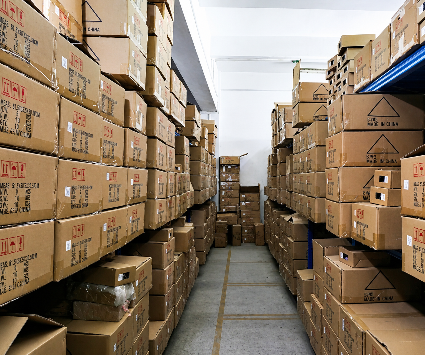 Finished filament cartons stored in Felarus warehouse